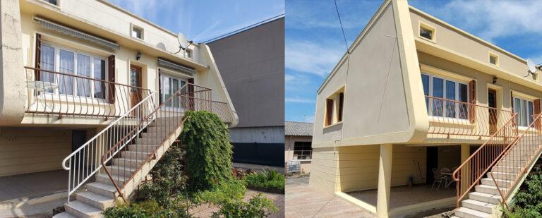 Ravalement et rénovation de façades à Lyon et Villefranche, ouest lyonnais. Façadiers et maçonnerie neuf et ancien, fausses pierres.