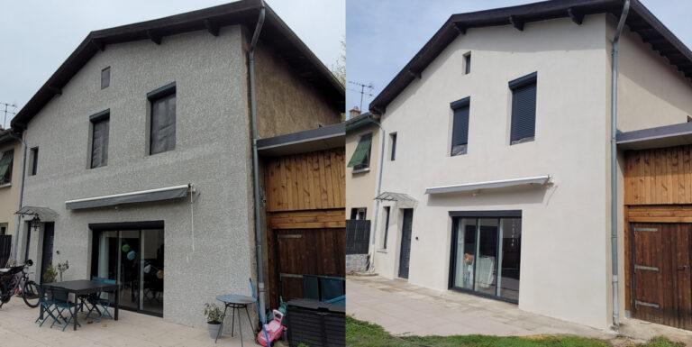 Ravalement et rénovation de façades à Lyon et Villefranche, ouest lyonnais. Façadiers et maçonnerie neuf et ancien, fausses pierres.